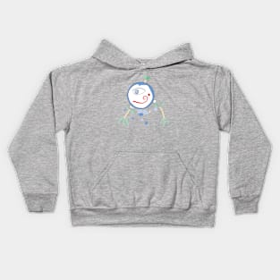 Bubbly shape character Kids Hoodie